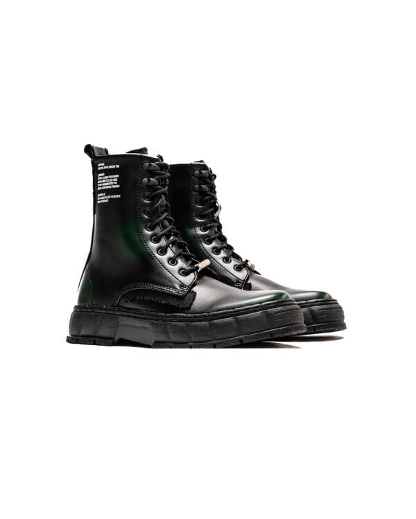 VIRON 黒 レザー ハイカットブーツ 厚底 1992.Black Apple Viron 1992 | 1992-07-A-950 | AFEW STORE